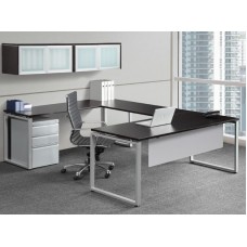 Pacific Elements Plus U Shape Desk with Hutch