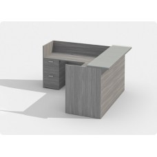 Pacific Laminate Desk Workstation Style E